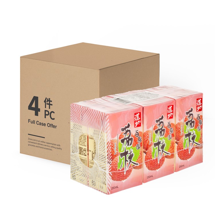 道地 - 百果園荔枝味果汁 -原箱 - 250MLX6X4