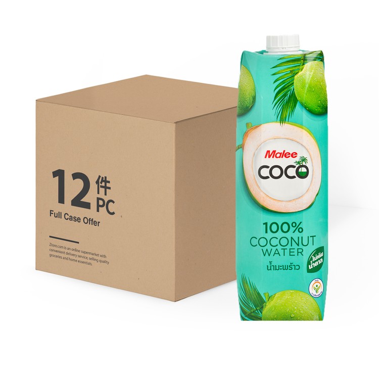 MALEE - 100% COCONUT WATER -CASE - 1LX12