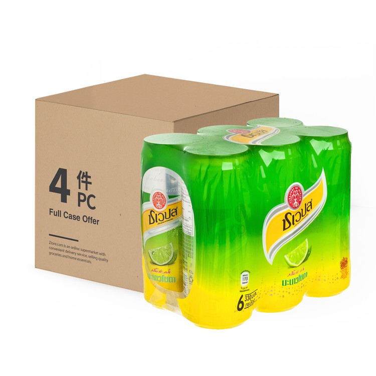 SCHWEPPES(PARALLEL IMPORT) - THAI LIMITED SPARKLING MANAO SODA-CASE - 330MLX6X4