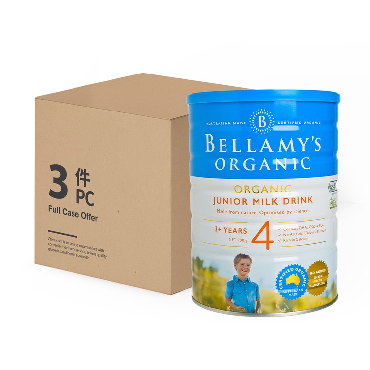 BELLAMY'S ORGANIC - ORGANIC STEP 4 JUNIOR MILK DRINK CASE - 900GX3