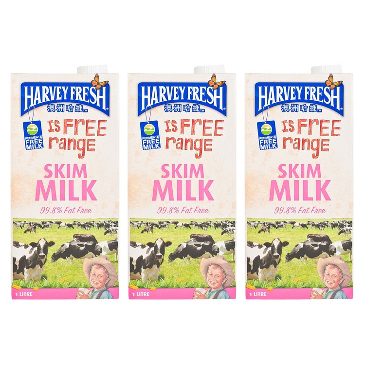 澳洲哈維 - 脫脂牛奶 - 1LX3