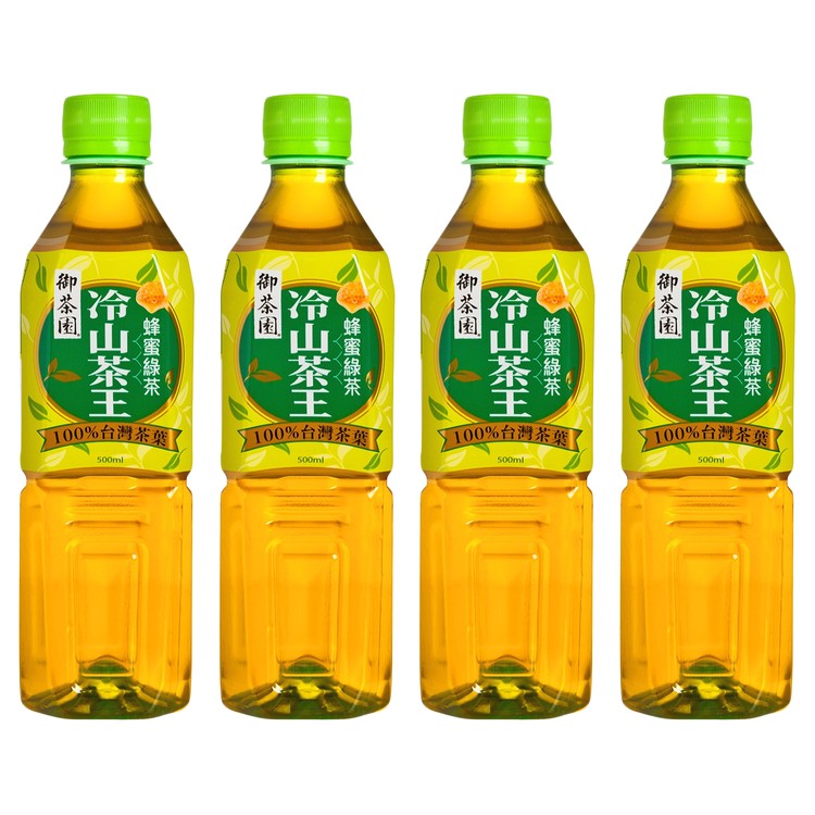 御茶園 - 冷山茶王-蜂蜜綠茶 - 500MLX4