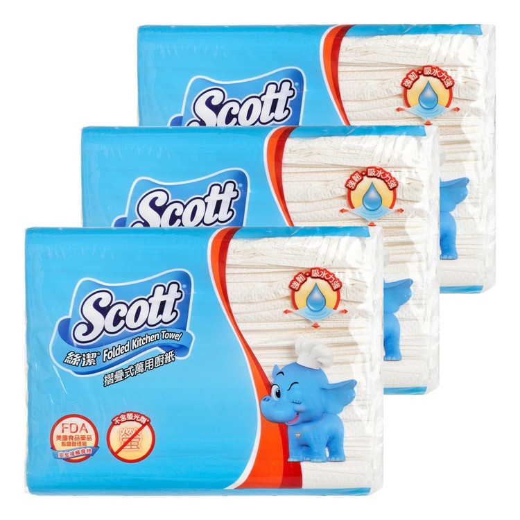 SCOTT - M-FOLD PAPER HAND TOWEL- 3PC - 200'SX3