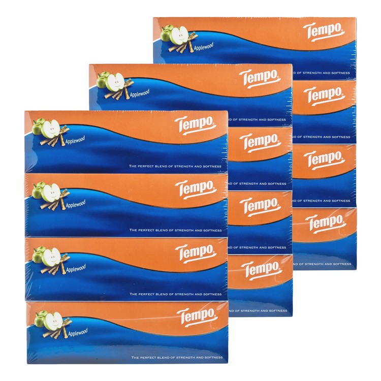 TEMPO - 盒裝紙巾-蘋果木香味 - 3件裝 - 4'SX3