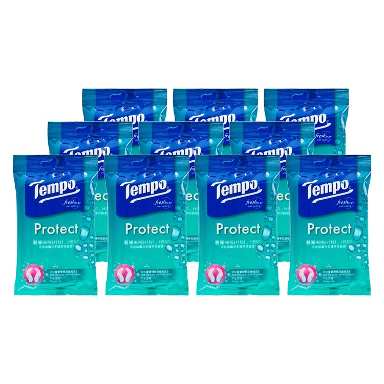 TEMPO - PROTECT WET WIPES- 10PC - 10'SX10