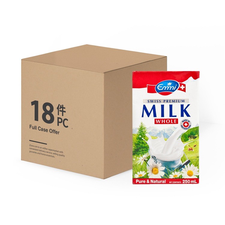 EMMI 伊美 - 瑞士特級全脂牛奶-原箱 - 250MLX18