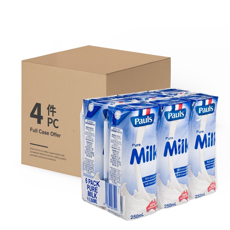 PAULS 保利 - 全脂牛奶 - 原箱 - 250MLX6X4