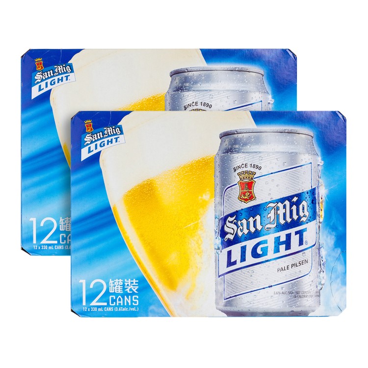 SAN MIGUEL - LIGHT BEER CAN - CASE OFFER - 330MLX12X2 