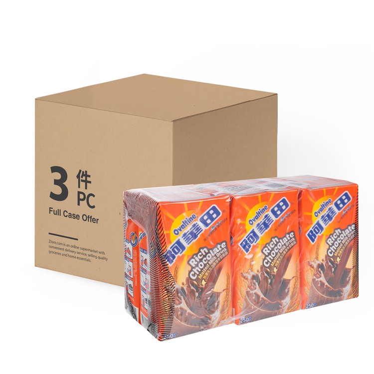 阿華田 - 特濃朱古力麥芽牛奶飲品-原箱 - 250MLX6X3