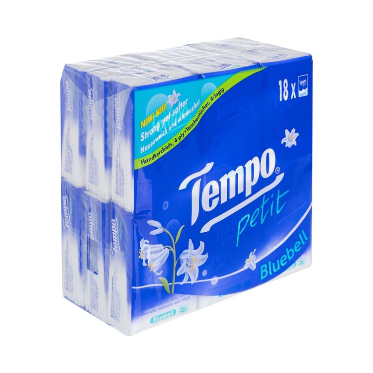 TEMPO - 迷你紙手巾- 藍風鈴 - 18'SX3