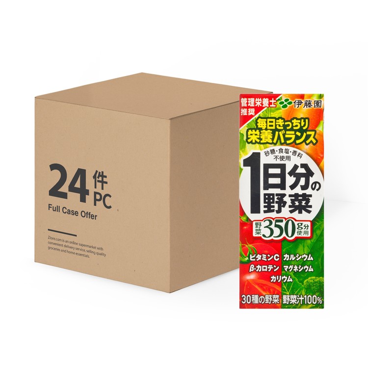 伊藤園 - 1日分野菜汁-原箱 - 200MLX24