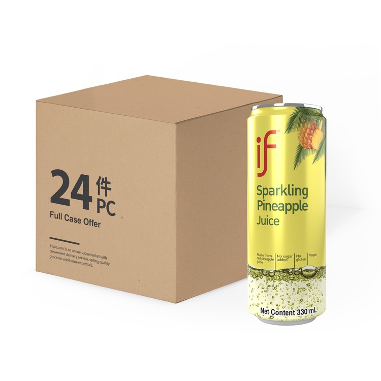 iF - SPARKLING PINEAPPLE JUICE DRINK-CASE OFFER   (EXPIRY DATE : 7/8/2022) - 330MLX24