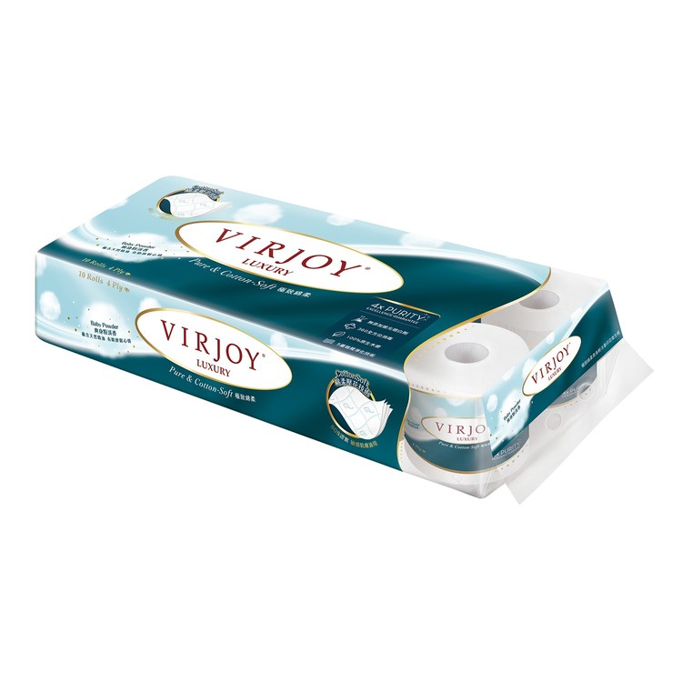 VIRJOY - 4-ply Luxury Roll Tissue-Baby Powder - 10'SX3