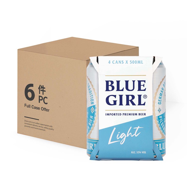 BLUE GIRL - LIGHT BEER KING CAN-CASE - 500MLX4X6
