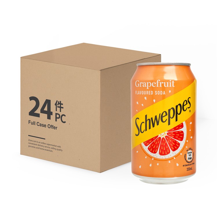 Schweppes - GRAPEFRUIT SODA - CASE - 330MLX24