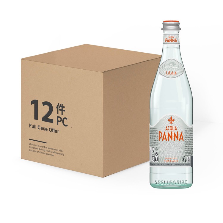 ACQUA PANNA - 天然礦泉水(玻璃樽)-原箱 - 750MLX12