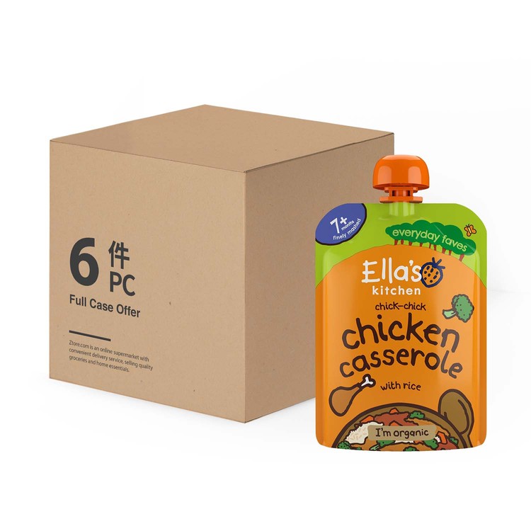 ELLA'S KITCHEN - CHICK-CHICK CHICKEN CASSEROLE WITH RICE-CASE OFFER - 130GX6