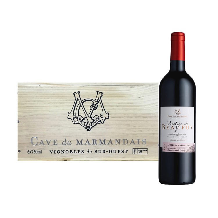 PRESTIGE DE BEAUPUY - 紅酒-AOC CÔTES DU MARMANDAIS-原箱 (木箱) - 750MLX6