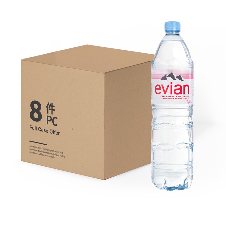 EVIAN(PARALLEL IMPORT) - NATURAL MINERAL WATER(RANDOM PACKING) - CASE - 1.5LX8