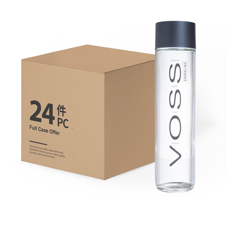 VOSS - NORWAY NATURAL SPARKLING MINERAL WATER (GLASS) - CASE OFFER - 375MLX24