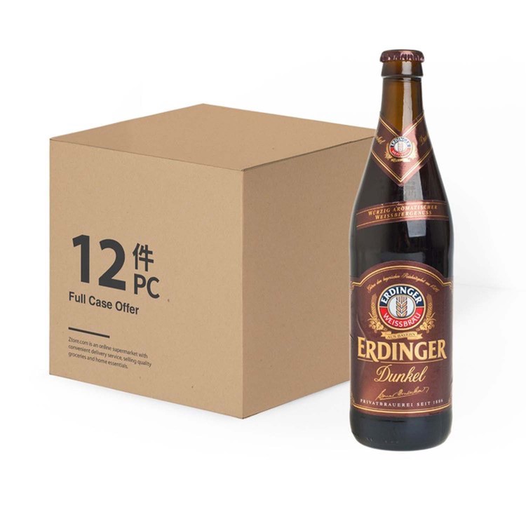 ERDINGER艾丁格 - 小麥黑啤酒 (大樽裝) - 原箱 - 500MLX12